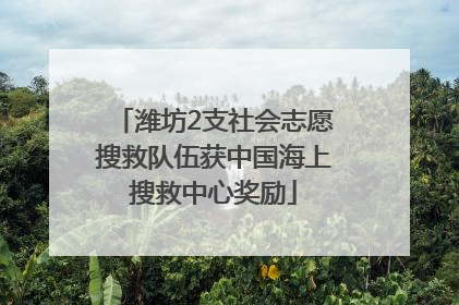 潍坊2支社会志愿搜救队伍获中国海上搜救中心奖励