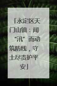 永定区天门山镇：闻“汛”而动筑防线，守土尽责护平安