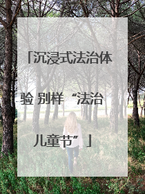 沉浸式法治体验 别样“法治儿童节”