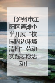 泸州市江阳区通滩小学开展“校园周边环境清扫”劳动实践志愿活动