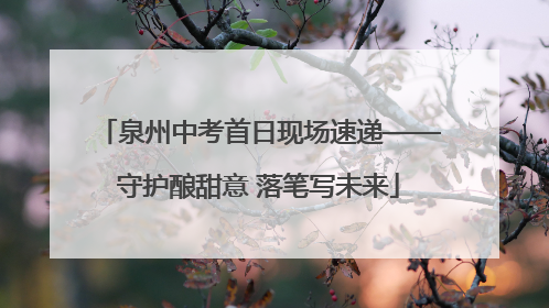 泉州中考首日现场速递——守护酿甜意 落笔写未来