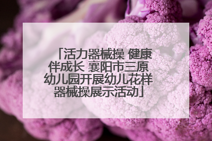 活力器械操 健康伴成长 襄阳市三原幼儿园开展幼儿花样器械操展示活动