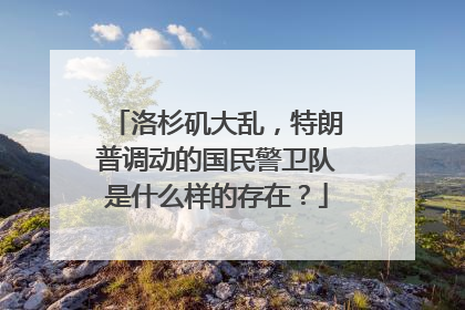 洛杉矶大乱，特朗普调动的国民警卫队是什么样的存在？