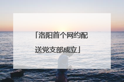 洛阳首个网约配送党支部成立