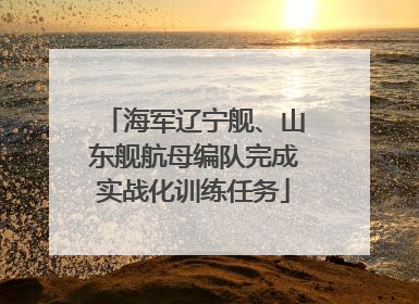 海军辽宁舰、山东舰航母编队完成实战化训练任务