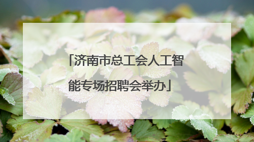 济南市总工会人工智能专场招聘会举办