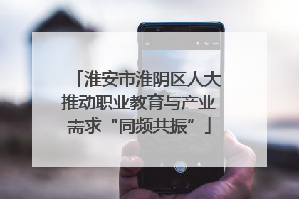淮安市淮阴区人大推动职业教育与产业需求“同频共振”
