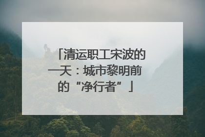 清运职工宋波的一天：城市黎明前的“净行者”