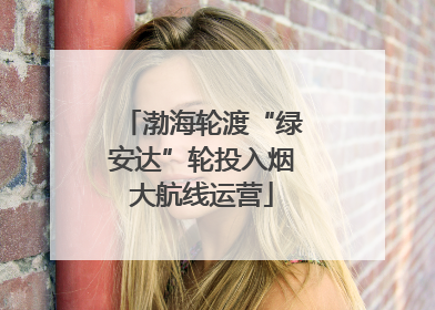 渤海轮渡“绿安达”轮投入烟大航线运营