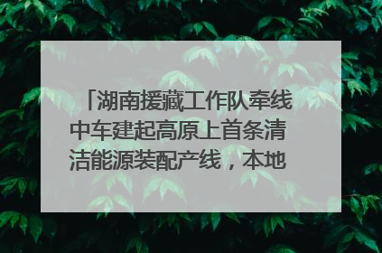 湖南援藏工作队牵线中车建起高原上首条清洁能源装配产线，本地大学生成车间检验员