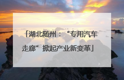 湖北随州：“专用汽车走廊”掀起产业新变革