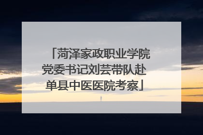 菏泽家政职业学院党委书记刘芸带队赴单县中医医院考察