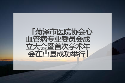 菏泽市医院协会心血管病专业委员会成立大会暨首次学术年会在曹县成功举行