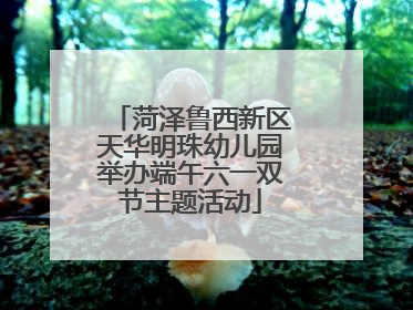 菏泽鲁西新区天华明珠幼儿园举办端午六一双节主题活动