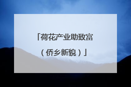 荷花产业助致富（侨乡新貌）