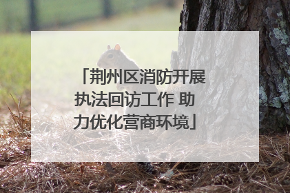 荆州区消防开展执法回访工作 助力优化营商环境