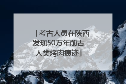 考古人员在陕西发现50万年前古人类烤肉痕迹