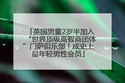 英国男童2岁半加入“世界顶级高智商团体”门萨俱乐部！成史上最年轻男性会员