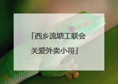 西乡流塘工联会关爱外卖小哥