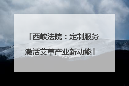 西峡法院：定制服务激活艾草产业新动能