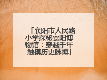 襄阳市人民路小学探秘襄阳博物馆：穿越千年触摸历史脉搏