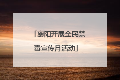 襄阳开展全民禁毒宣传月活动