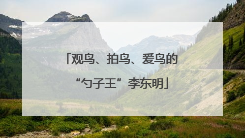 观鸟、拍鸟、爱鸟的“勺子王”李东明