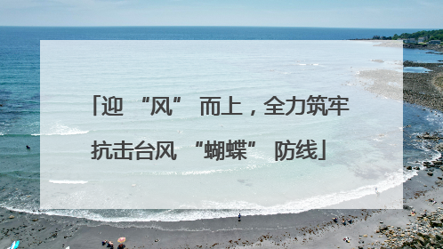 迎 “风” 而上，全力筑牢抗击台风 “蝴蝶” 防线