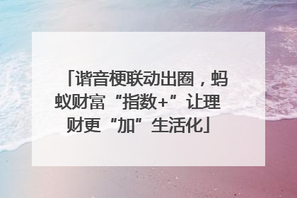谐音梗联动出圈，蚂蚁财富“指数+”让理财更“加”生活化