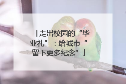 走出校园的“毕业礼”：给城市“留下更多纪念”
