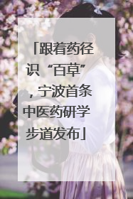 跟着药径识“百草”，宁波首条中医药研学步道发布