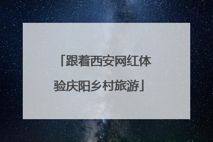 跟着西安网红体验庆阳乡村旅游