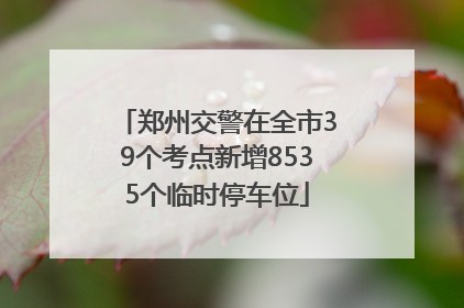 郑州交警在全市39个考点新增8535个临时停车位