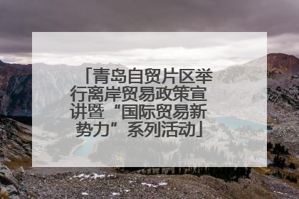 青岛自贸片区举行离岸贸易政策宣讲暨“国际贸易新势力”系列活动