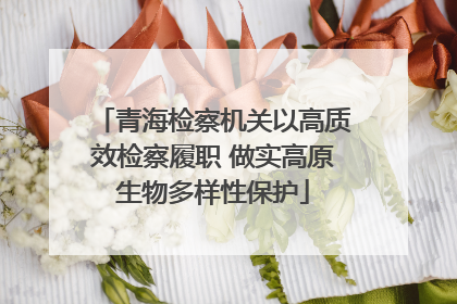 青海检察机关以高质效检察履职 做实高原生物多样性保护