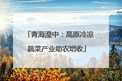 青海湟中：高原冷凉蔬菜产业助农增收