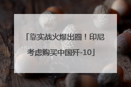靠实战火爆出圈！印尼考虑购买中国歼-10