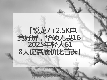 锐龙7+2.5K电竞好屏，华硕无畏16 2025年轻人618大促高质价比首选