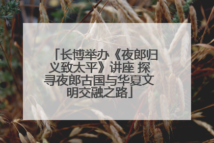 长博举办《夜郎归义致太平》讲座 探寻夜郎古国与华夏文明交融之路