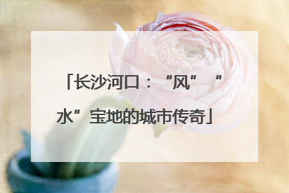 长沙河口：“风”“水”宝地的城市传奇