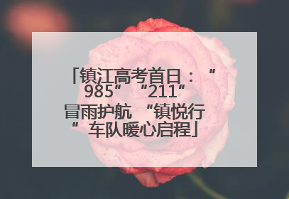 镇江高考首日：“985”“211”冒雨护航 “镇悦行”车队暖心启程