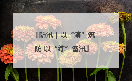 防汛｜以“演”筑防 以“练”备汛