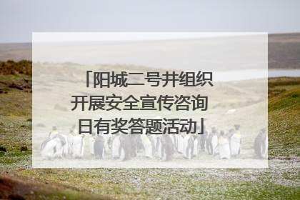 阳城二号井组织开展安全宣传咨询日有奖答题活动