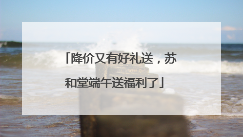 降价又有好礼送，苏和堂端午送福利了