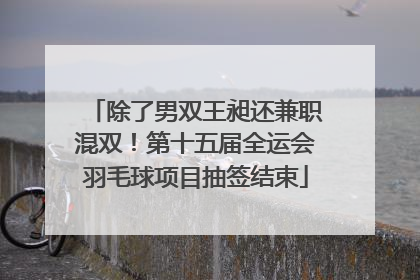 除了男双王昶还兼职混双！第十五届全运会羽毛球项目抽签结束