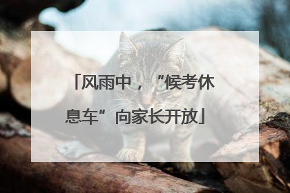 风雨中，“候考休息车”向家长开放