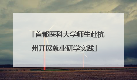 首都医科大学师生赴杭州开展就业研学实践
