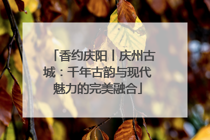 香约庆阳丨庆州古城：千年古韵与现代魅力的完美融合