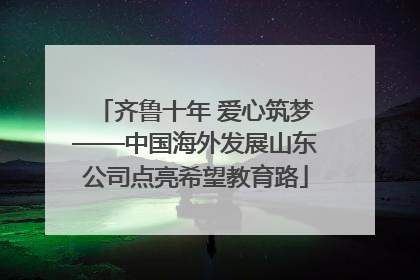 齐鲁十年 爱心筑梦——中国海外发展山东公司点亮希望教育路