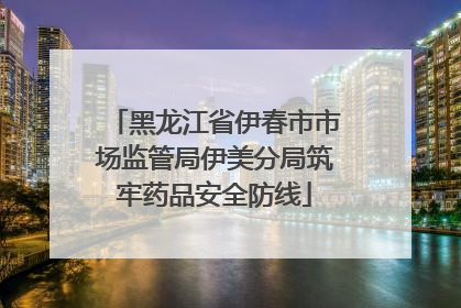 黑龙江省伊春市市场监管局伊美分局筑牢药品安全防线
